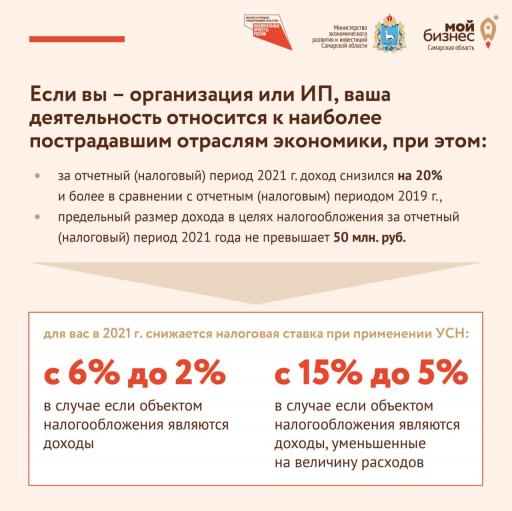 Для наиболее пострадавших отраслей экономики