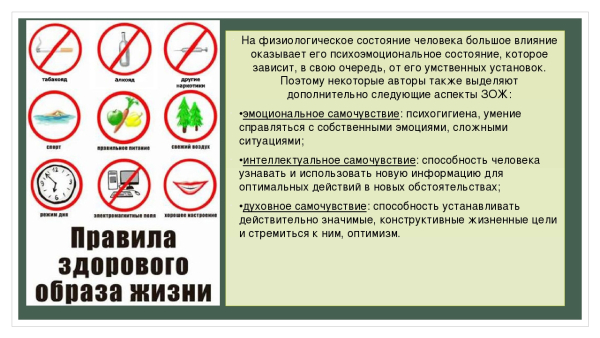 Памятка ЗОЖ