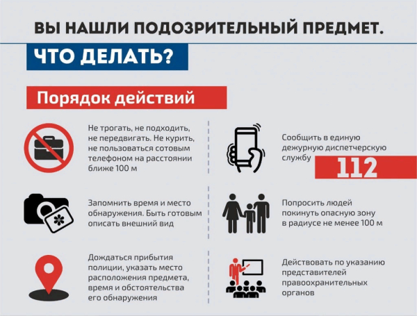 Памятка " Обнаружение подозрительных предметов"