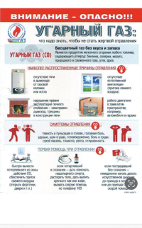 Памятка угарный газ