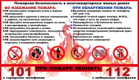 Памятка пожарная безопасность